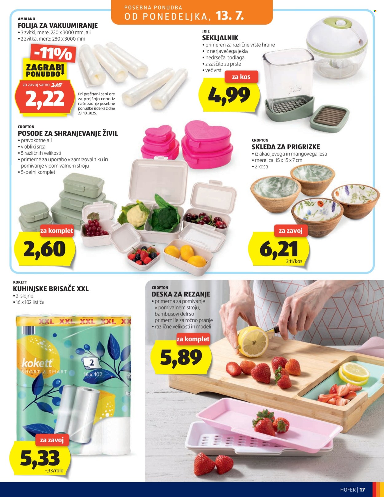 Hofer katalog - 08.07.2026 - 16.07.2026. Stran 17