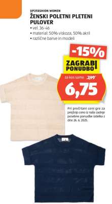 Ženski poletni pleteni pulover