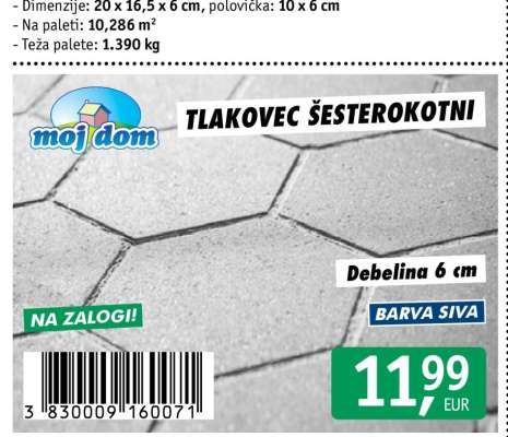 Tlakovec Šesterokotni