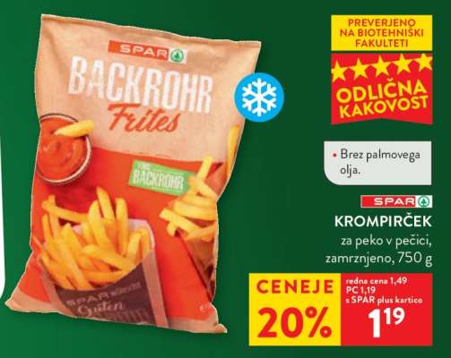 SPAR Backrohr Frites