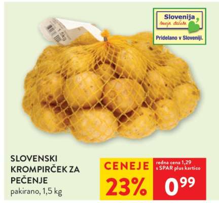 Slovenski krompirček za pečenje