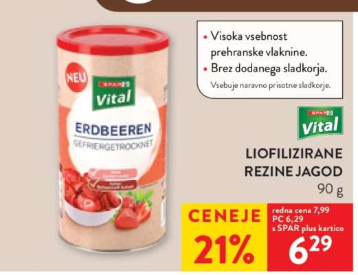 Liofilizirane rezine jagod