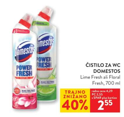 Čistilo za WC Domestos