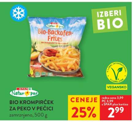 BIO KROMPIRČEK ZA PEKO V PEČICI