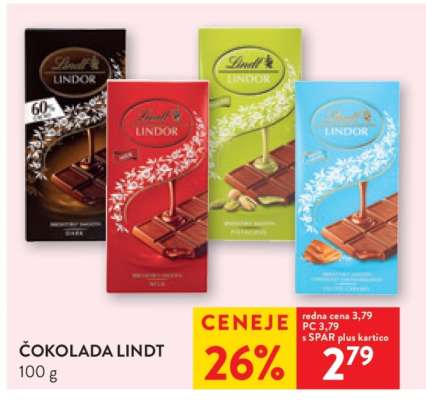 Čokolada Lindt