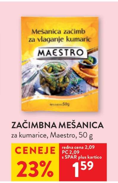 ZAČIMBNA MEŠANICA za kumarice, Maestro, 50 g