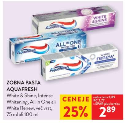 ZOBNA PASTA AQUAFRESH