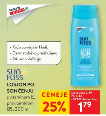 Sun Kiss Losjon po sončenju