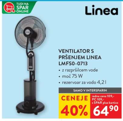 Ventilator s pršenjem Linea LMFS0-0713