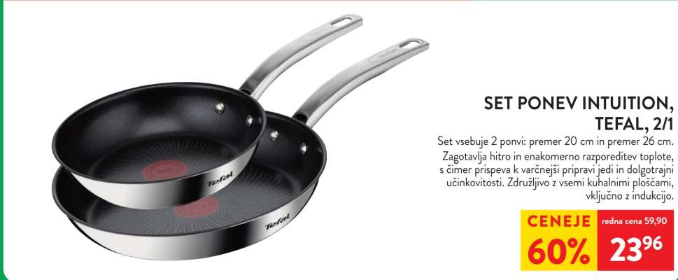 SET PONEV INTUITION, TEFAL, 2/1