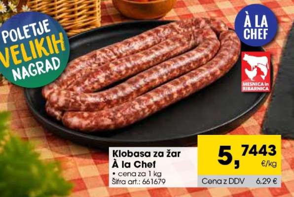 Klobasa za žar À la Chef