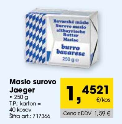 Maslo surovo Jaeger