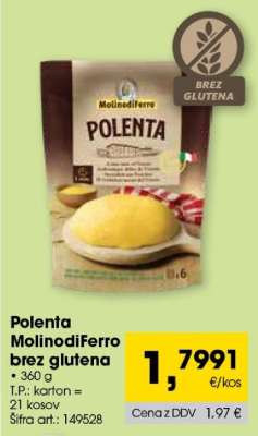 Polenta MolinodiFerro brez glutena