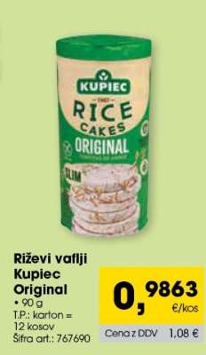 Riževi vaflji Kupiec Original