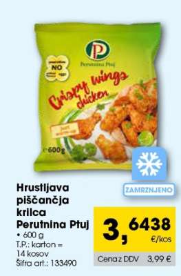 Hrustljava piščančja krilca Perutnina Ptuj