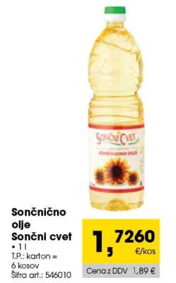 SONČNIČNO OLJE SONČNI CVET