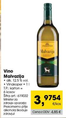 Vino Malvazija