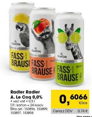 Radler Radler A. Le Coq 0,0%