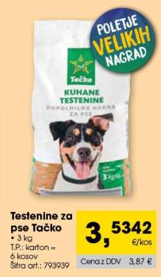 Testenine za pse Tačko