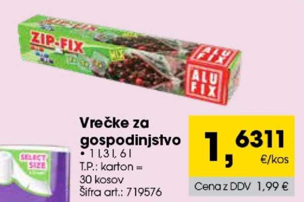 VREČKE ZA GOSPODINJSTVO