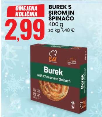 Burek s sirom in špinačo