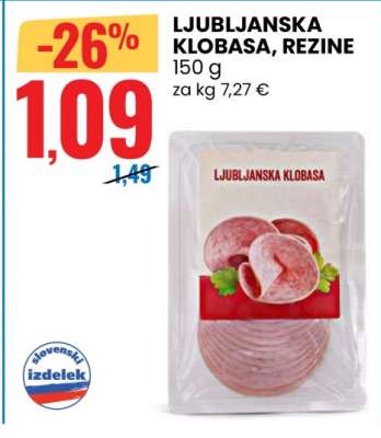 LJUBLJANSKA KLOBASA, REZINE