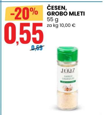 Česen, grobo mleti