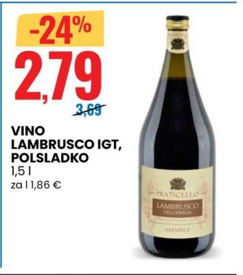Vino Lambrusco IGT, Polsladko