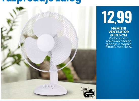 Namizni ventilator Ø 30,5 cm