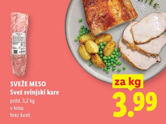 Svež svinjski kare