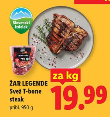 Žar legende Svež T-bone steak