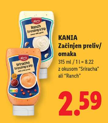 KANIA Začinjen preliv/omaka