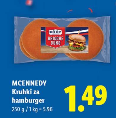 MCENNEDY Kruhki za hamburger