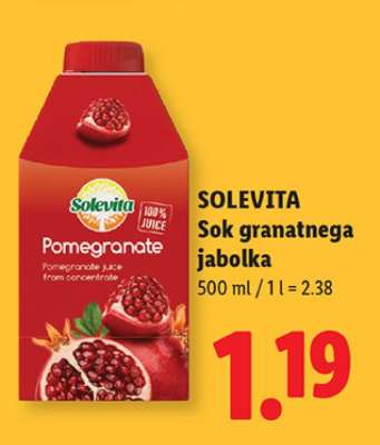 SOLEVITA Sok granatnega jabolka