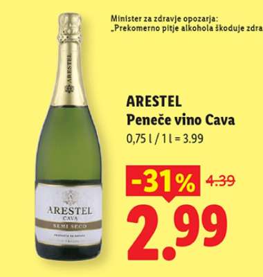 ARESTEL Peneče vino Cava