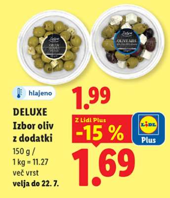 DELUXE Izbor oliv z dodatki