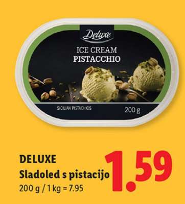 DELUXE Sladoled s pistacijo
