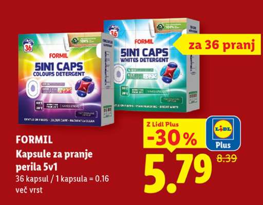 FORMIL Kapsule za pranje perila 5v1