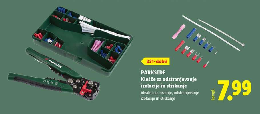 PARKSIDE Klešče za odstranjevanje izolacije in stiskanje