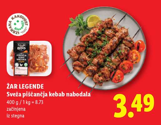 ŽAR LEGENDE Sveža piščančja kebab nabodala