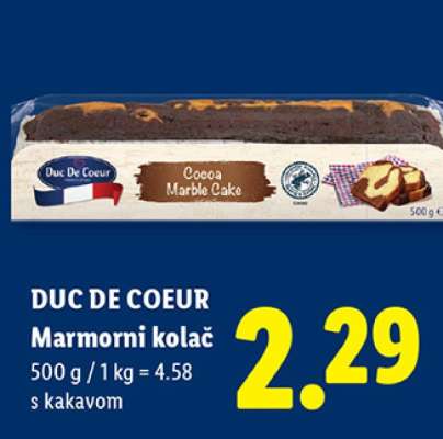 DUC DE COEUR Marmorni kolač