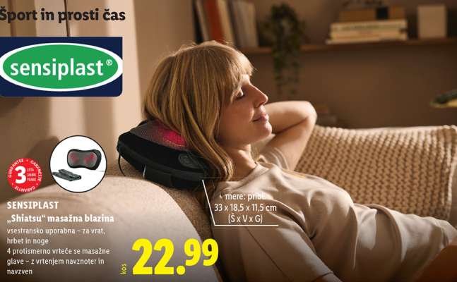 sensiplast Shiatsu masažna blazina