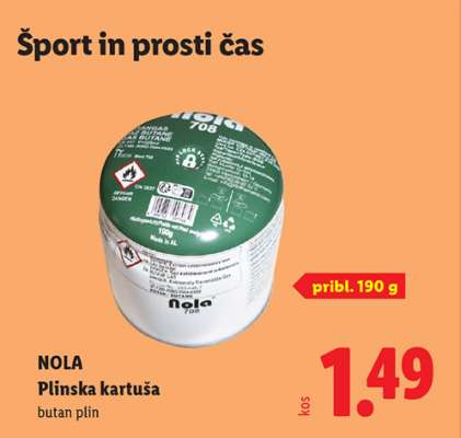 NOLA Plinska kartuša