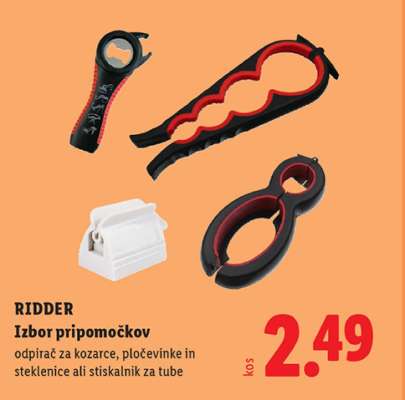 RIDDER Izbor pripomočkov