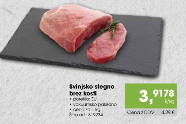 Svinjsko stegno brez kosti