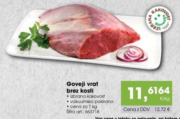 Goveji vrat brez kosti