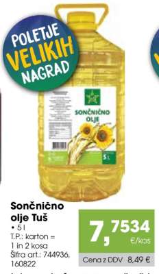 SONČNIČNO OLJE TUŠ