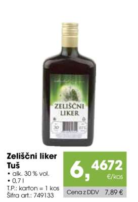 Zeliščni liker Tuš