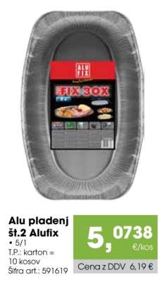 Alu pladenj št.2 Alufix
