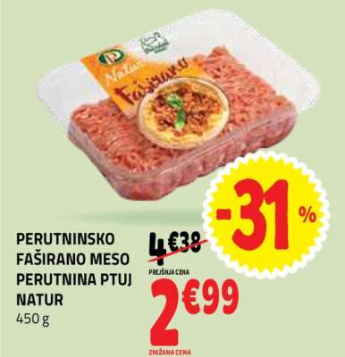 PERUTNINSKO FAŠIRANO MESO PERUTNINA PTUJ NATUR